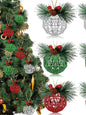 Set of 6 metal Christmas ball ornaments - Wapas