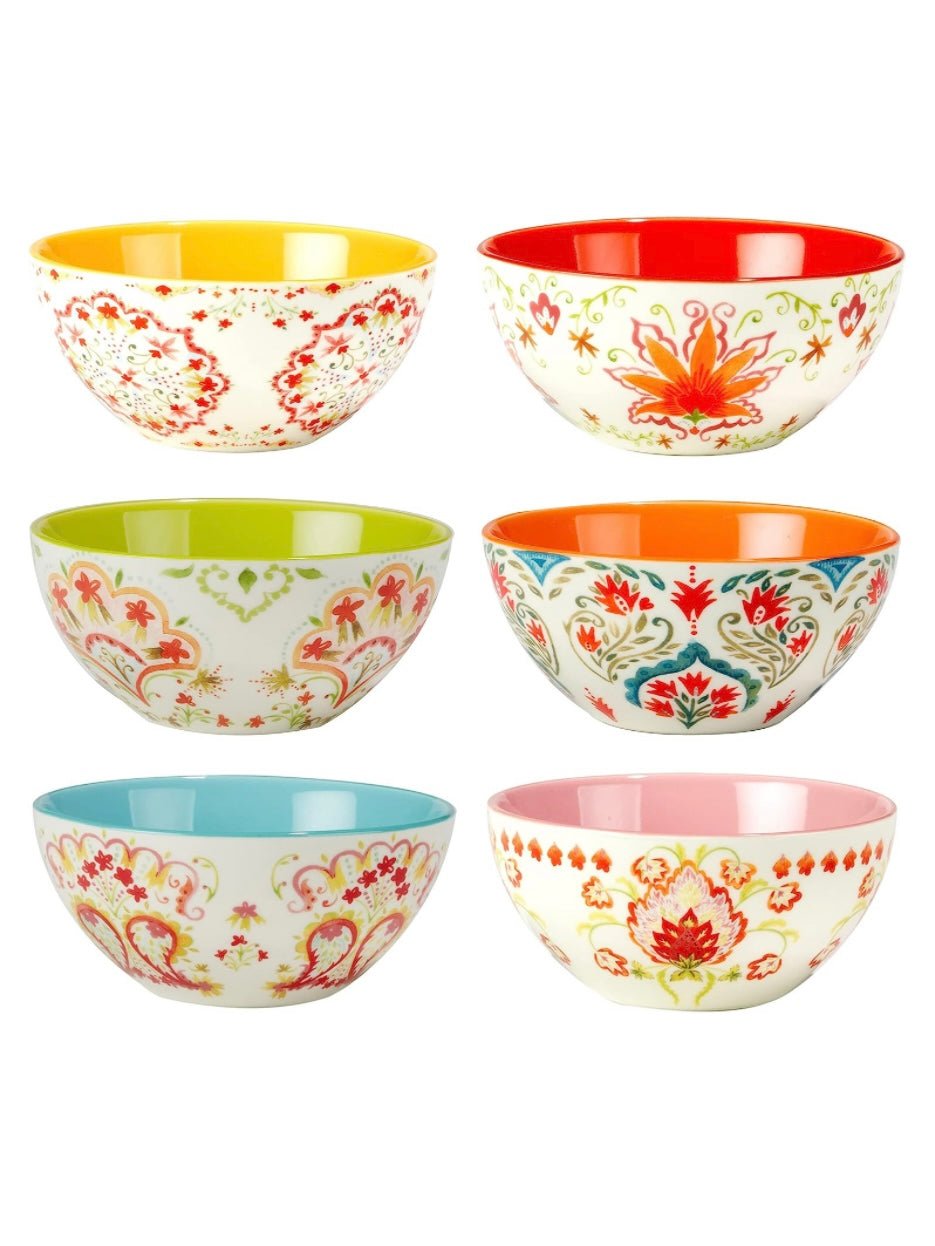 Set of 6 multicolored ceramic bowls - Wapas