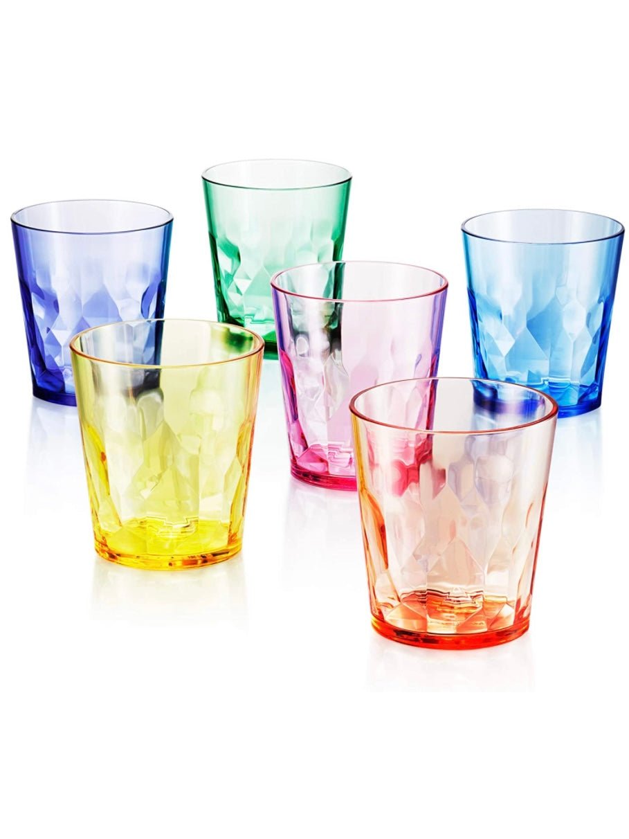 Set of 6 multicolored plastic cups - Wapas