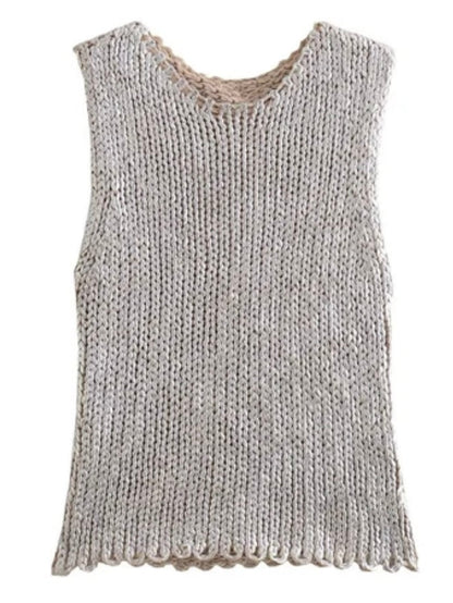 Silver knitted top - Wapas