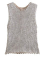 Silver knitted top - Wapas