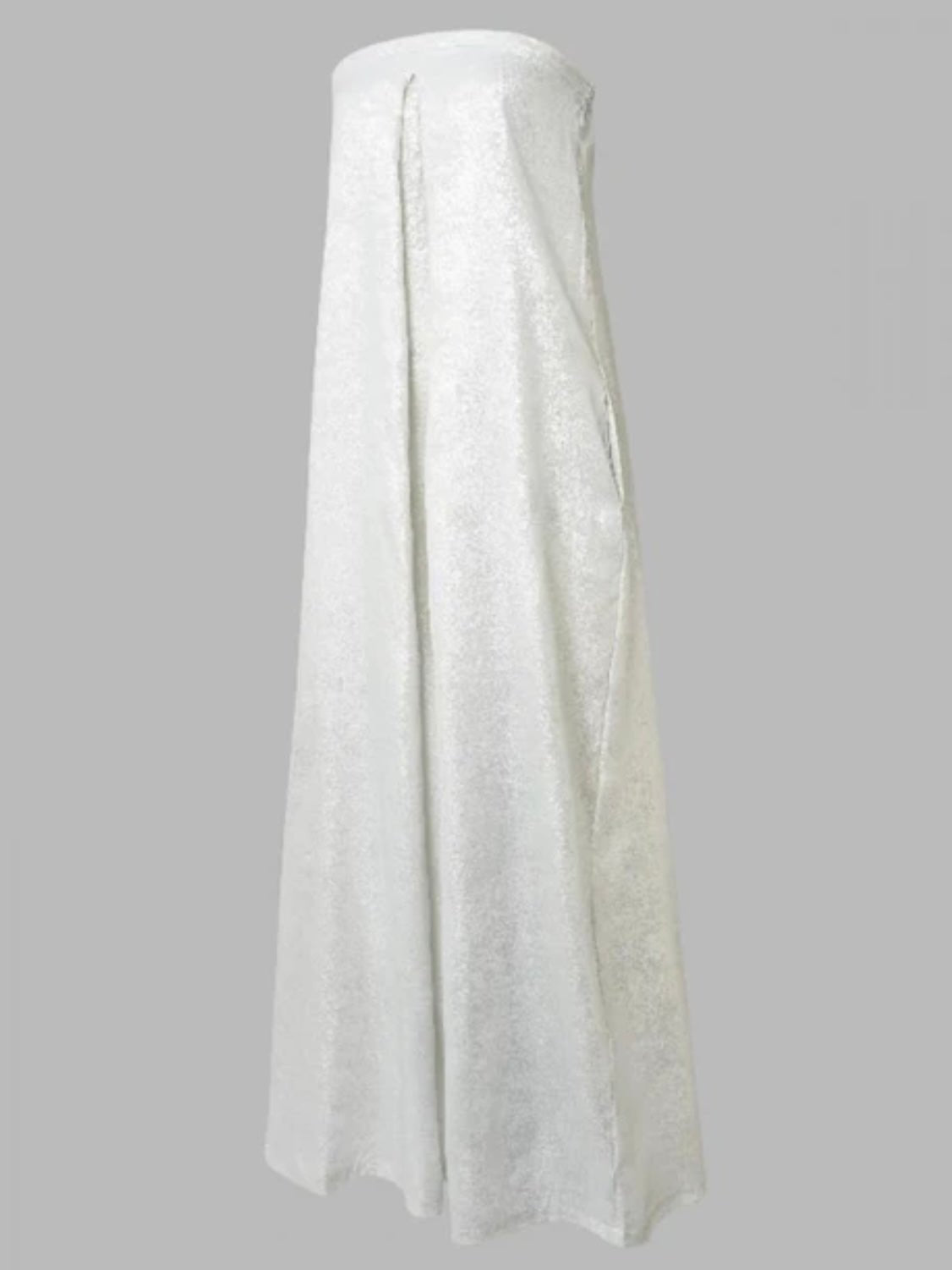 Silver metallic look strapless wide leg jumper - Wapas