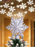 Silver snow flake tree top light - Wapas