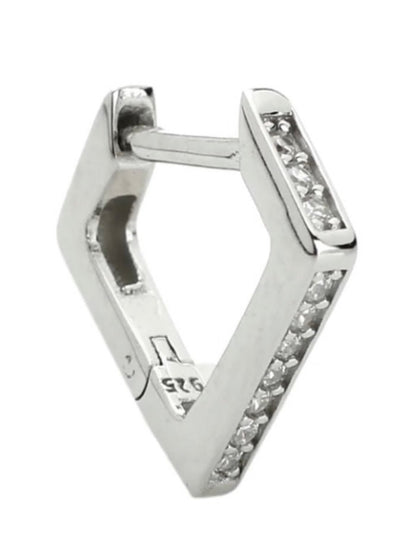 Silver triangle Huggies earring - Wapas