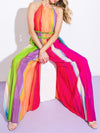 Striped multicolored sleeveless jumper - Wapas