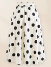 White and black set of 2 swimsuit and maxi skirt dots printed - Wapas