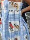 White and blue fruits printed maxi dress - Wapas