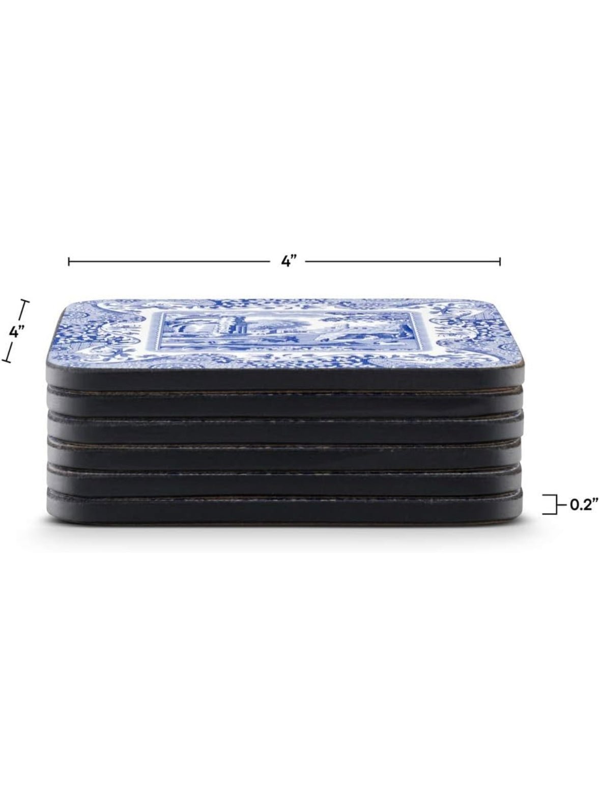 White and blue Italian collection coasters . Set of 4 - Wapas