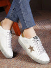 White and gold star dirty sneakers - Wapas