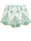 White and green embroidered set of 2 shirt and shorts pants - Wapas