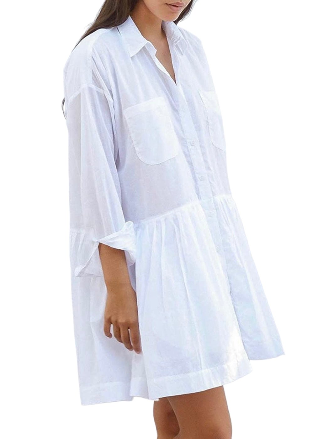 White beach short dress/long shirt - Wapas