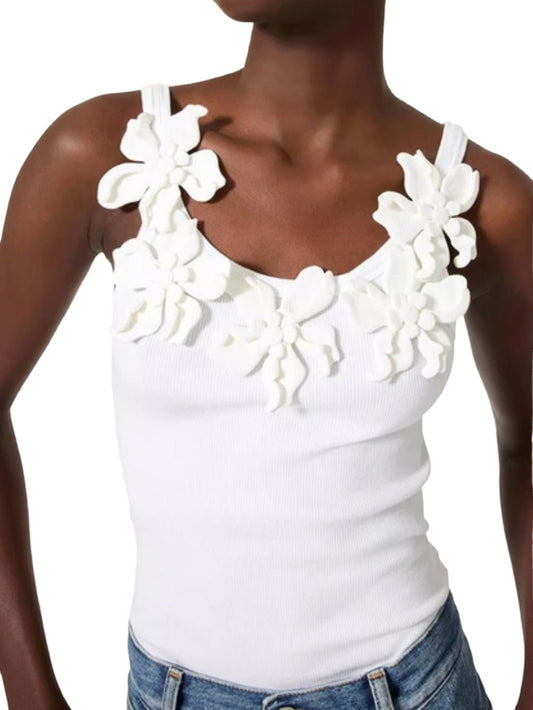 White flowers tank top - Wapas