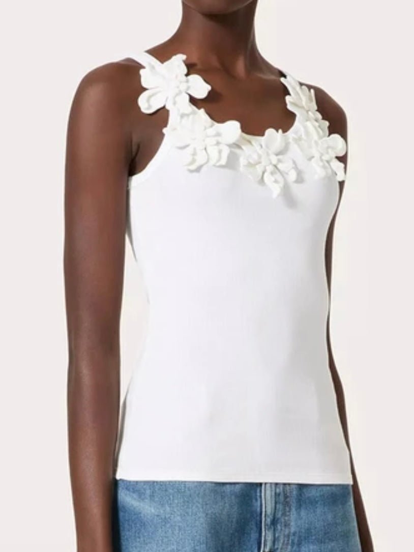 White flowers tank top - Wapas