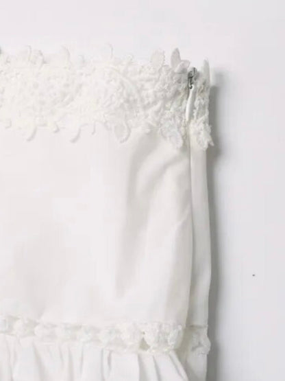 White lace set top and skirt - Wapas