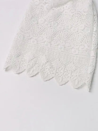 White lace set top and skirt - Wapas