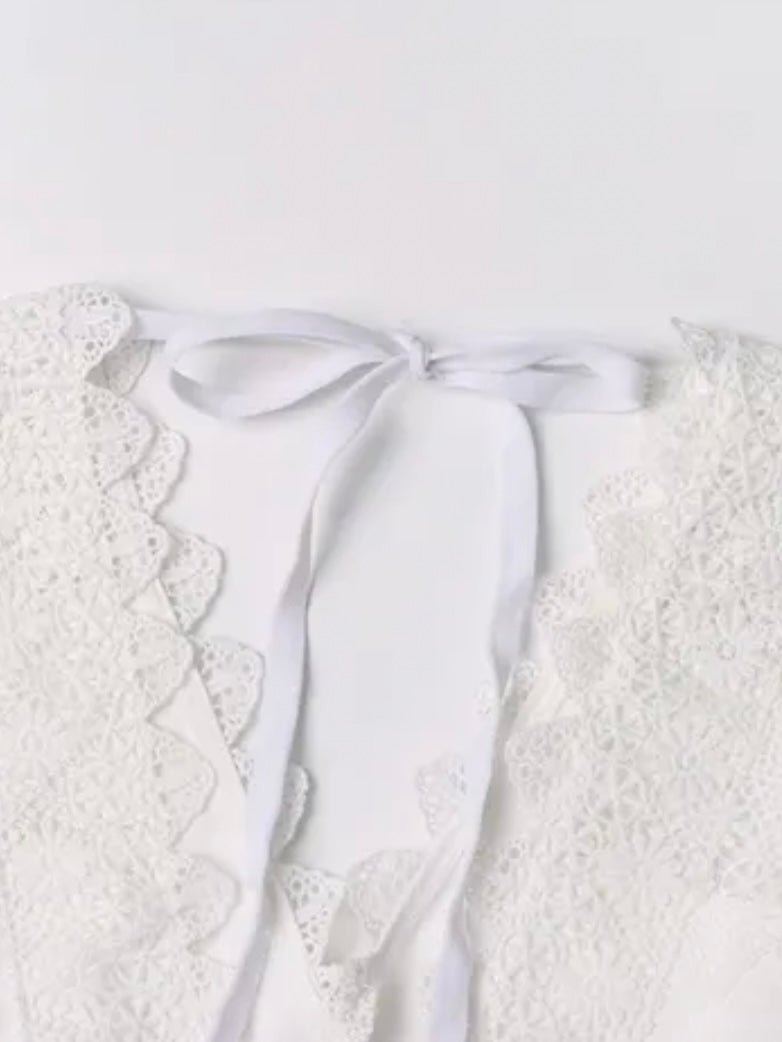 White lace set top and skirt - Wapas