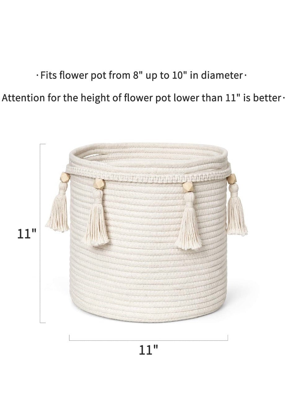 White macrame basket - Wapas