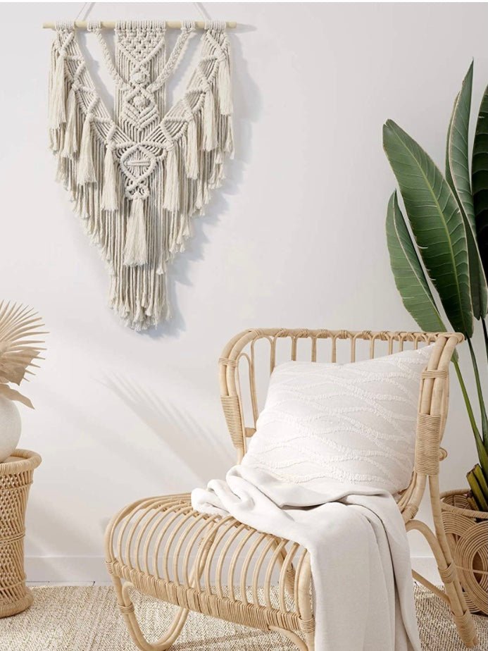 White macrame wall hanging - Wapas