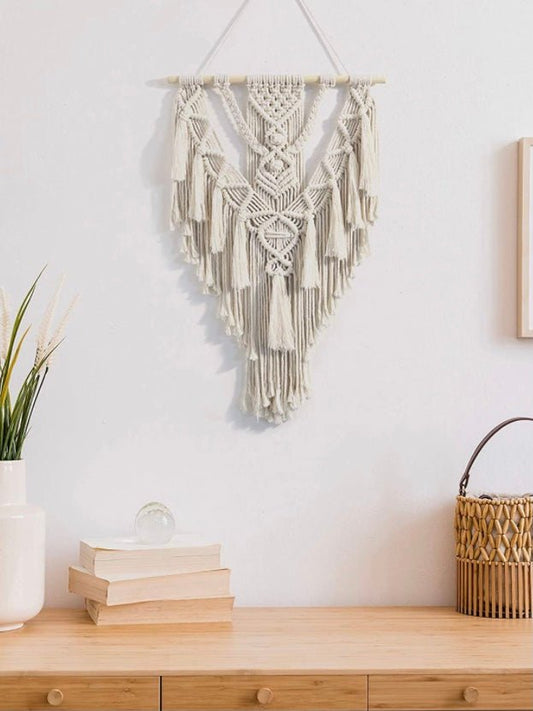 White macrame wall hanging - Wapas