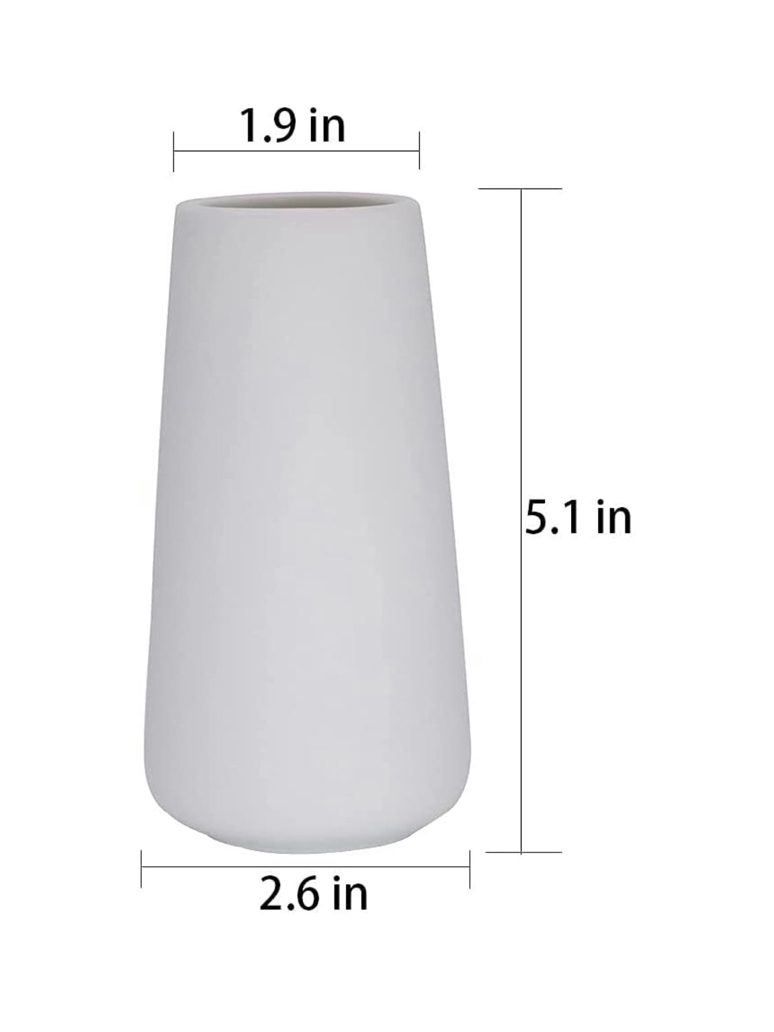 White minimalist ceramic vase - Wapas