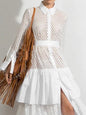 White net lace maxi dress - Wapas