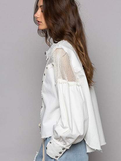 White net lace shirt - Wapas