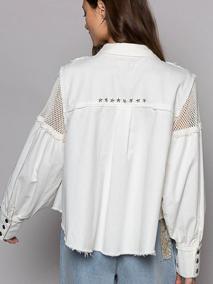 White net lace shirt - Wapas