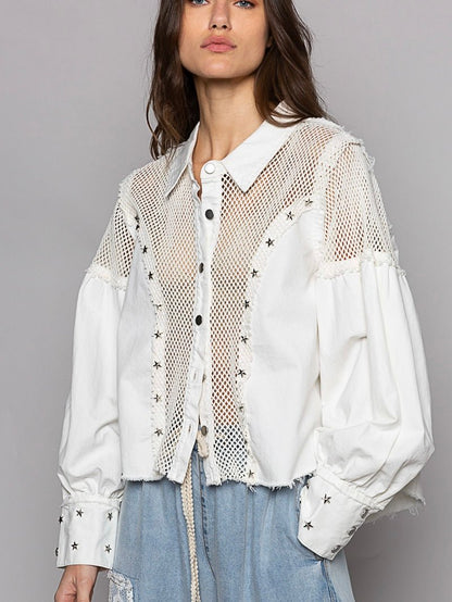 White net lace shirt - Wapas