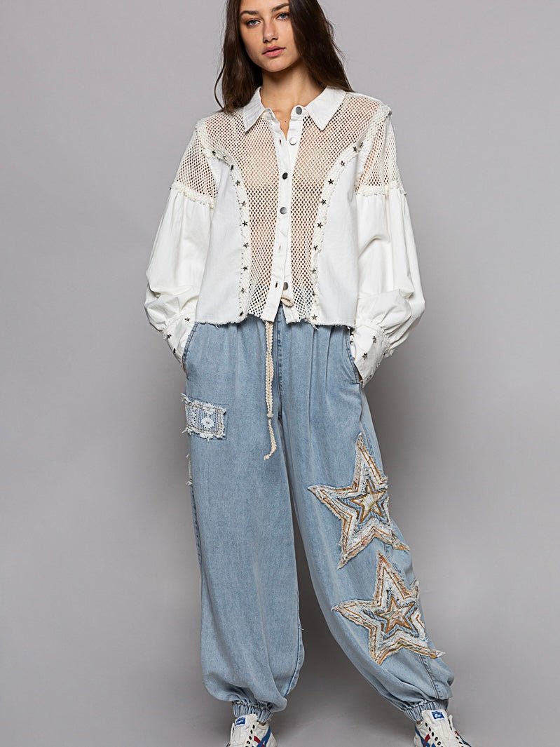 White net lace shirt - Wapas