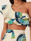 White one shoulder top / bottom bikini - Wapas