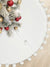 White pompon Christmas tree skirt - Wapas