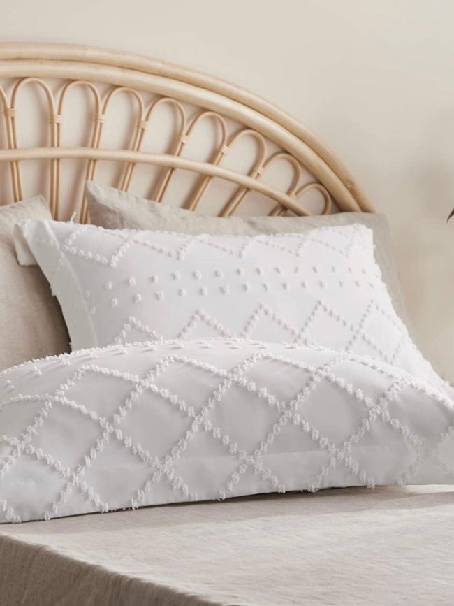 White shabby chic duvet cover set - Wapas