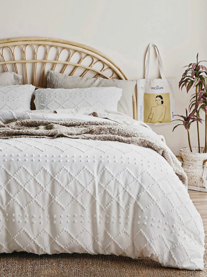 White shabby chic duvet cover set - Wapas