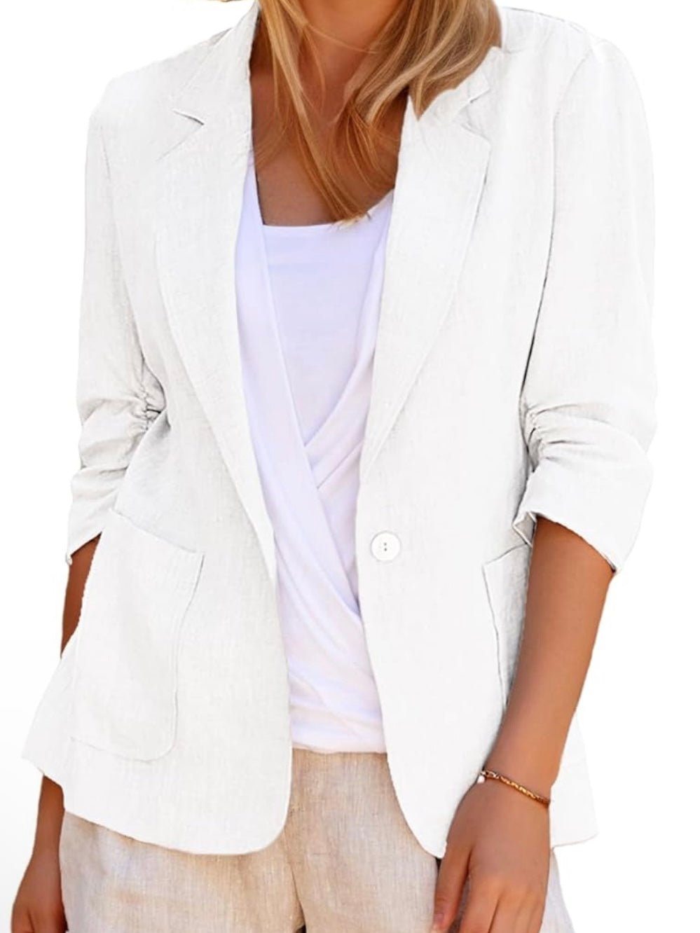 White summer light blazer - Wapas