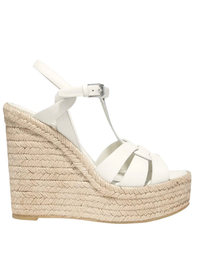 White wedge high heels sandals - Wapas