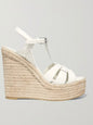 White wedge high heels sandals - Wapas