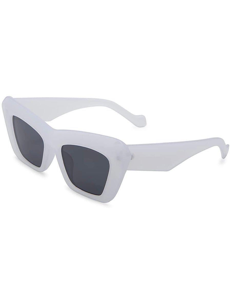 White/Gray cat eye retro sunglasses - Wapas