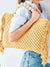 Yellow knitted tassels bag - Wapas