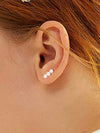 Zircon stripe earrings - Wapas