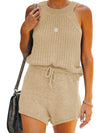 Set of 2. Beige tank and short