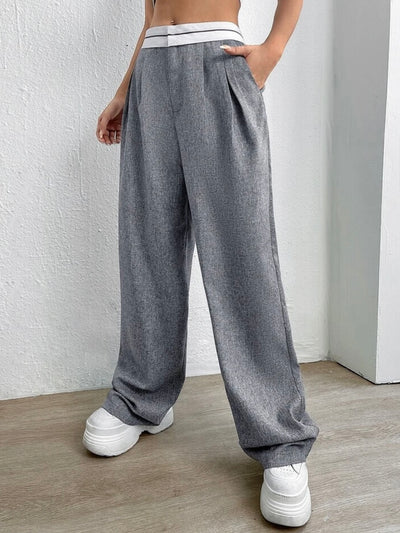 Light gray wide flare pants