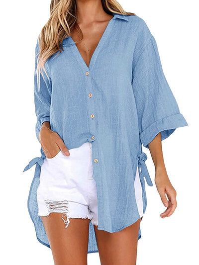 Blue relaxed fit shirt