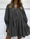 Gray A-line midi dress
