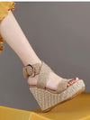 Summer platform espadrille wedge sandals