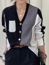 Navy blue buttons down sweater