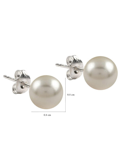 Round pearls earrings