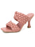 Pink braided heel slides
