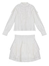 White set embroidered top and skirt