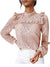 Rose collar lace shells pattern texture blouse