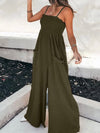 Olive loose and flare jumper overall